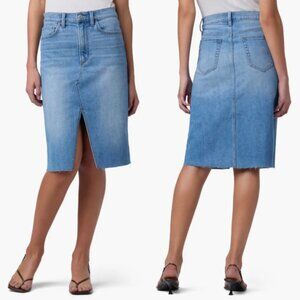 NWT New $218 Joe's High Waist Midi Denim Skirt In Free Fallin Size 29